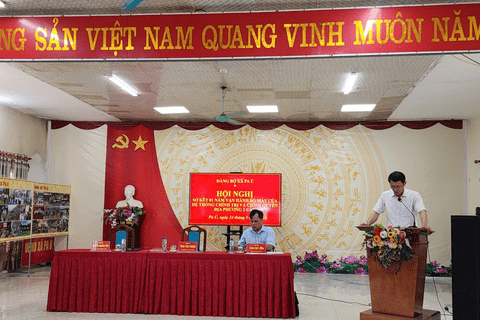 XÃ PA Ủ TỔ CHỨC HỘI NGHỊ SƠ KẾT 01 NĂM VẬN HÀNH BỘ MÁY CỦA HỆ THỐNG CHÍNH TRỊ VÀ CHÍNH QUYỀN ĐỊA PHƯƠNG 2 CẤP