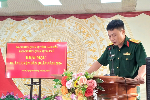 Xã Pa Ủ khai mạc huấn luyện Dân quân năm 2026