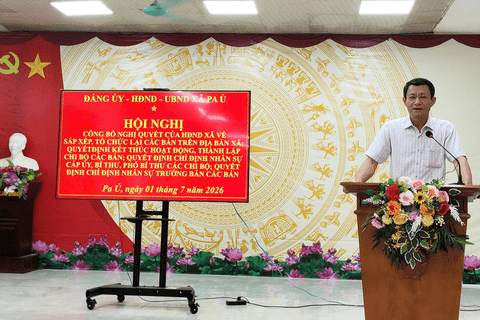 Hội nghị công bố các Nghị quyết của HĐND xã Pa Ủ