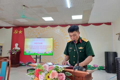 XÃ PA Ủ TỔ CHỨC HỘI NGHỊ TỔNG KẾT THI HÀNH LUẬT QUỐC PHÒNG NĂM 2018, LUẬT DÂN QUÂN TỰ VỆ NĂM 2019, LUẬT GIÁO DỤC QUỐC PHÒNG VÀ AN NINH NĂM 2013