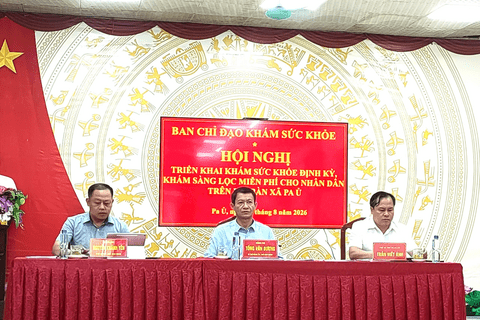Hội nghị triển khai khám sức khỏe định kỳ, khám sàng lọc miễn phí cho nhân dân trên địa bàn xã Pa Ủ